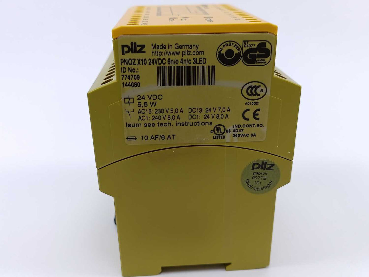 Pilz 774709 PNOZ X10 24VDC 6n/o 4n/c 3LED