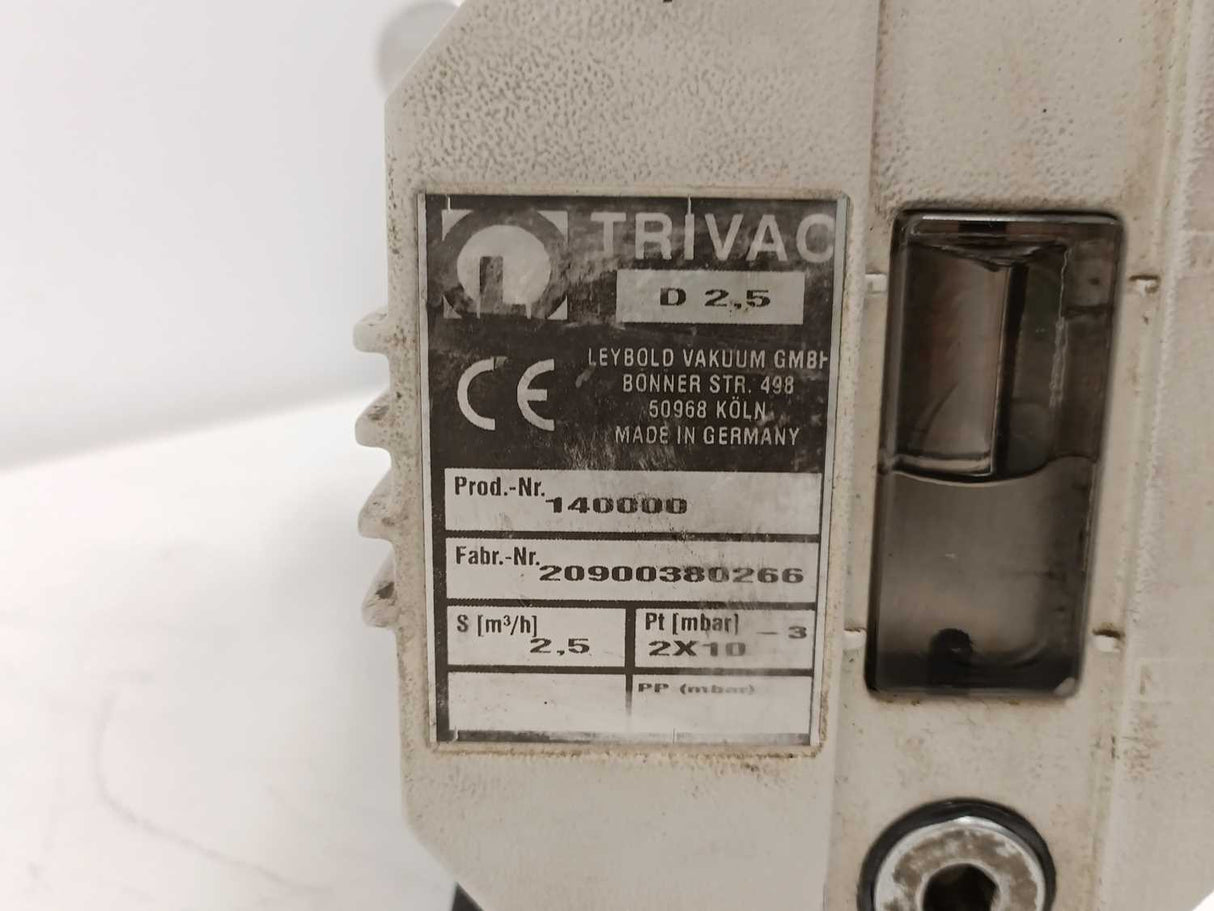 Leybold Vakuum 140000 TRIVAC D2,5 Rotary Vane Vacuum Pump