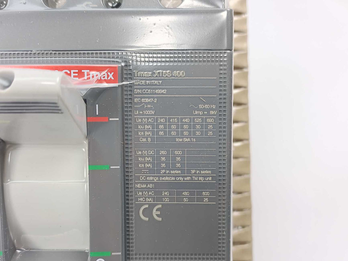 ABB 1SDA100424R1 SACE Tmax XT5S 400 Ekip Dip LS/I In=400 3p F F