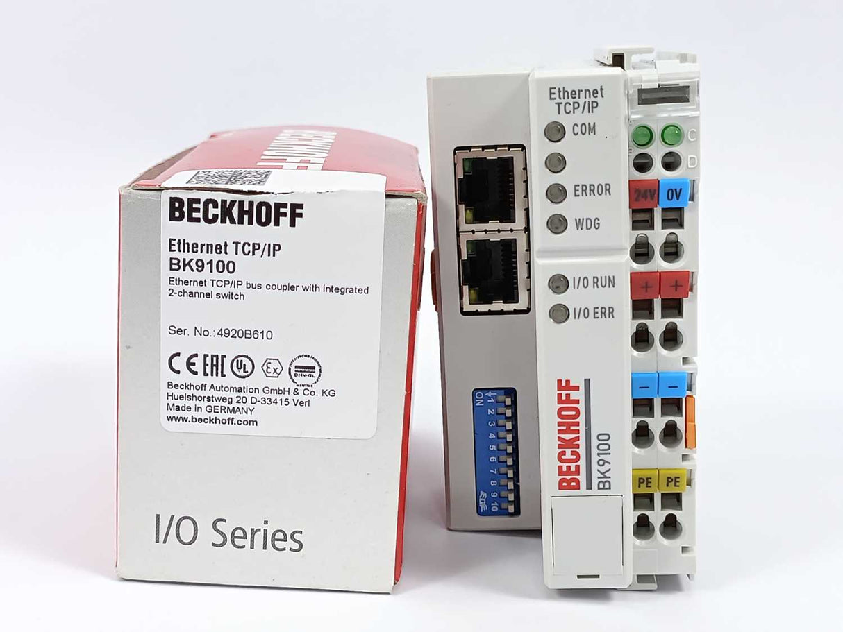 Beckhoff BK9100 Ethernet TCP/IP Bus Coupler with 2-Channel Switch