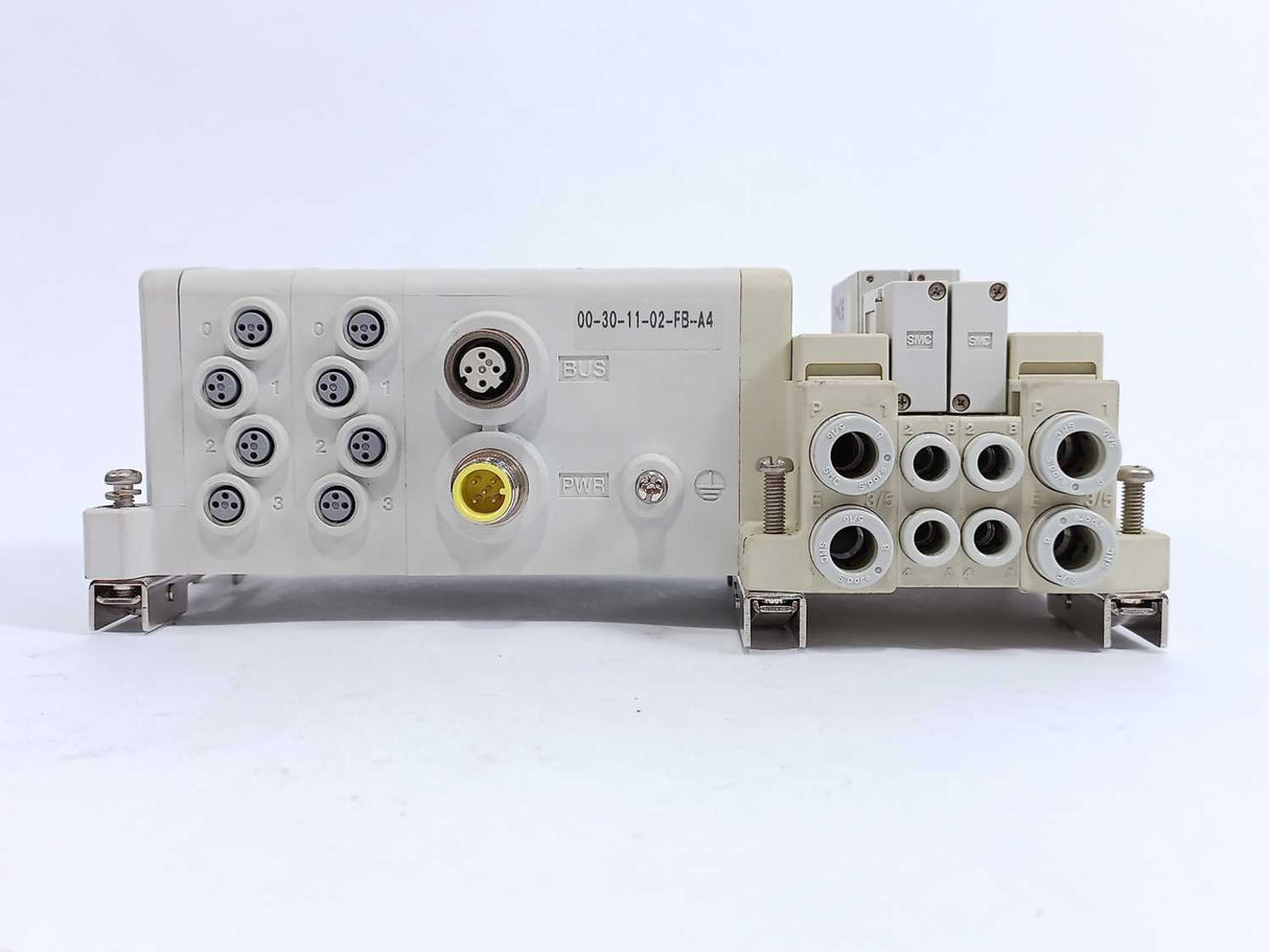 SMC EX250-SEN1 Serial Interface Unit w/ 2x EX250-IE3, SV110-5FUD & SV1200-5FUD