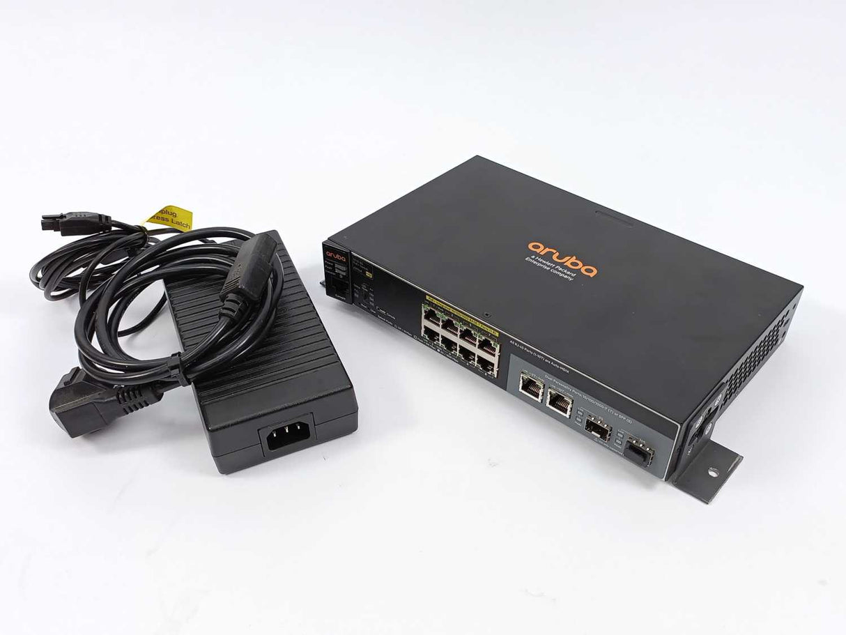 Hewlett Packard J9774A Aruba 2530-8G-PoE+ Switch w/ Power Cable