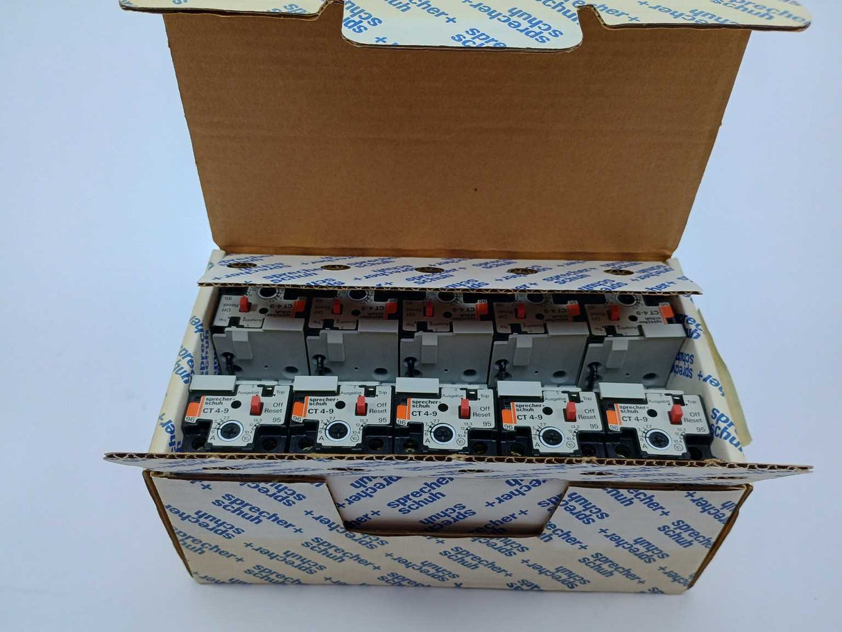Sprecher+Schuh CT4-9 Thermal Overload Relay 6.0-7.7A 10 Pcs