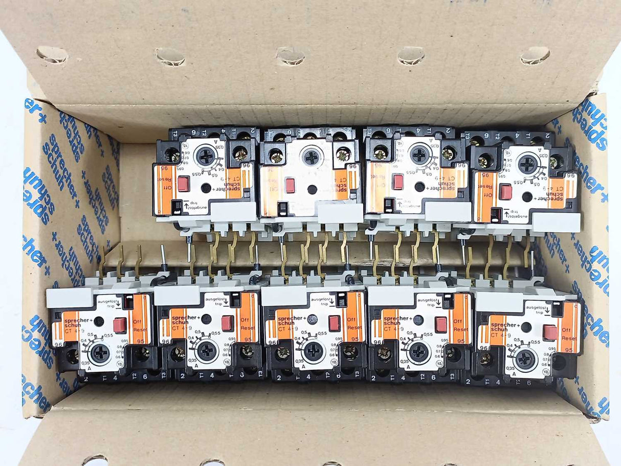 Sprecher+Schuh CT4-9 Thermal Overload Relay 0.35-0.55A. 9 Pcs.