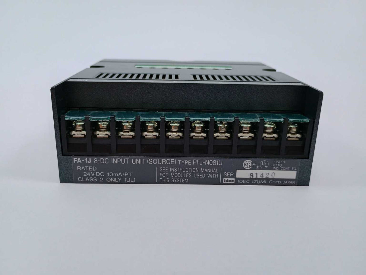 Idec PFJ-N081U  8-DC INPUT UNIT CPU Unit
