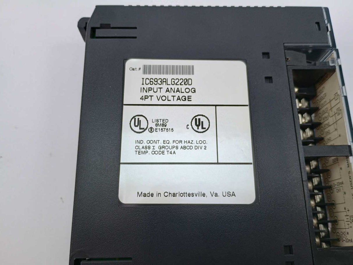 GE Fanuc IC693ALG220D INPUT ANALOG 4PT VOLTAGE