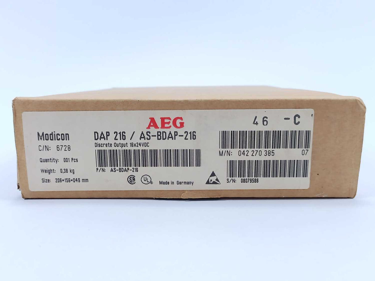 AEG AS-BDAP-216 Modicon DAP 216 Discrte Output 16x24VDC