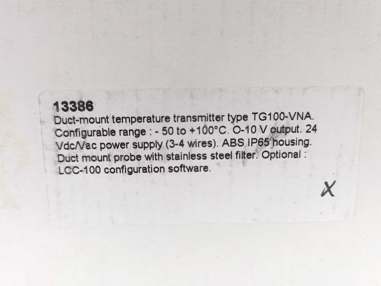 KIMO TG100-VNA 13386 Duct-mount temperature transmitter
