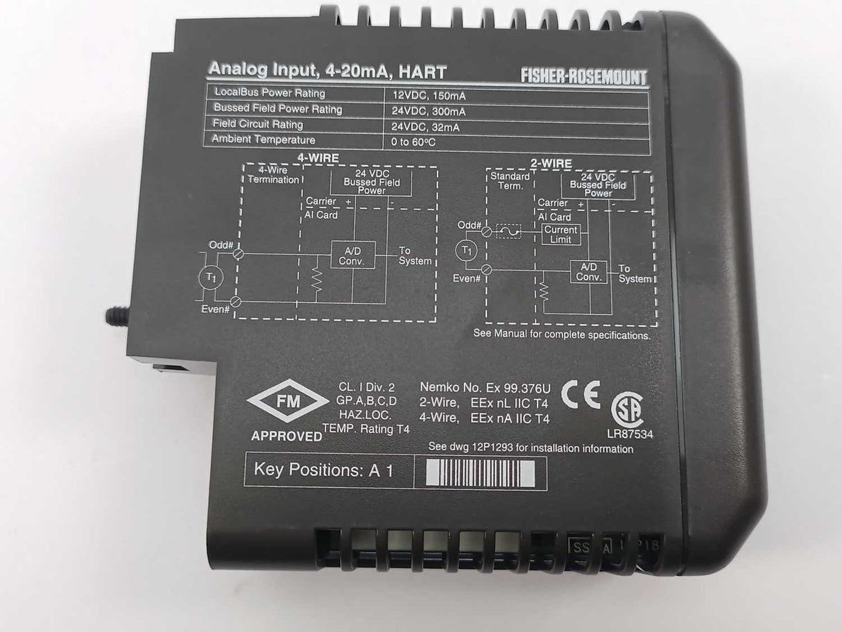 Fisher-Rosemount Systems 12P0680X122 KJ3002X1-BA1 Analog Input