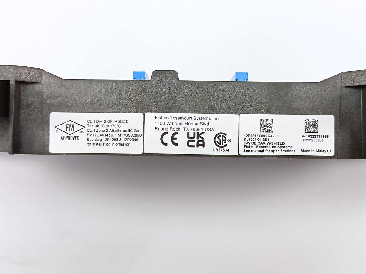 Fisher-Rosemount Systems 12P0818X092 KJ4001X1-BE1 8-Wide Carrier w/ Shield