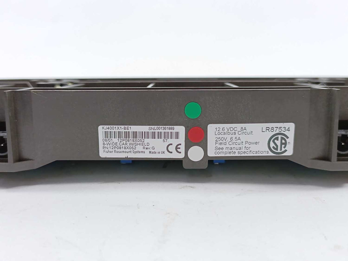 Fisher-Rosemount Systems 12P0818X052 KJ4001X1-BE1 8-Wide Carrier w/ Shield