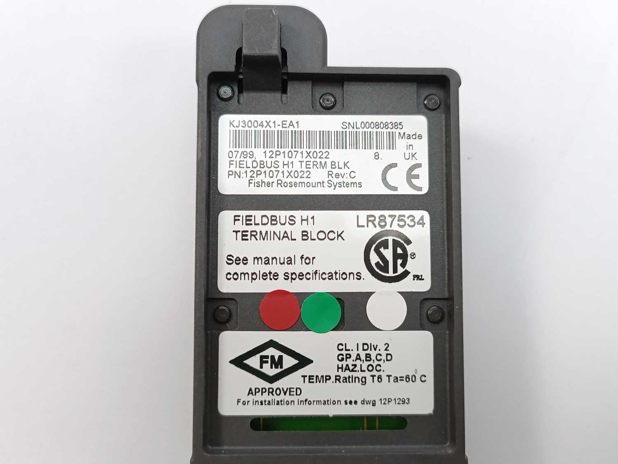 Fisher-Rosemount Systems 12P1071X022 KJ3004X1-EA1 Profibus Terminal Block
