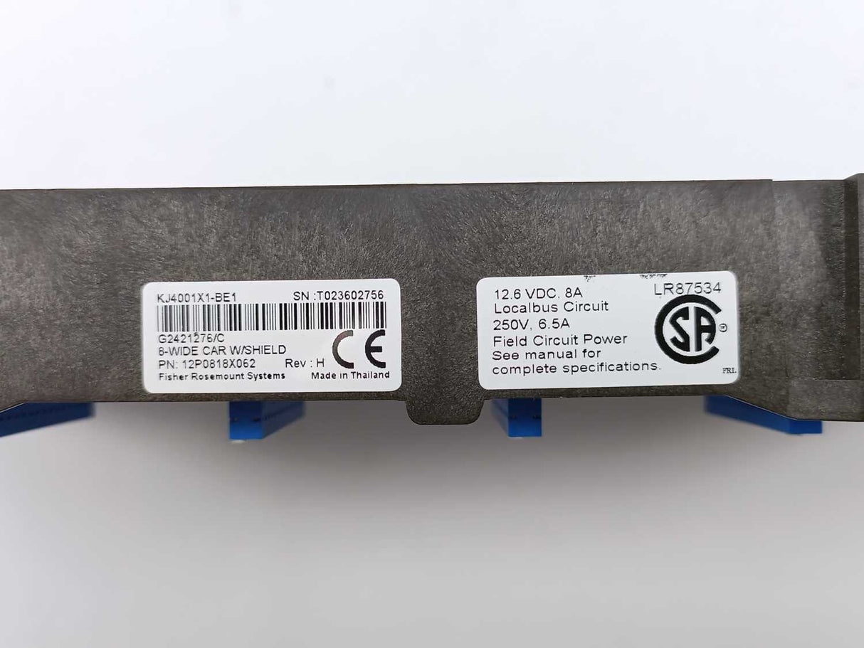 Fisher-Rosemount Systems 12P0818X062 KJ4001X1-BE1 8-Wide Carrier w/ Shield