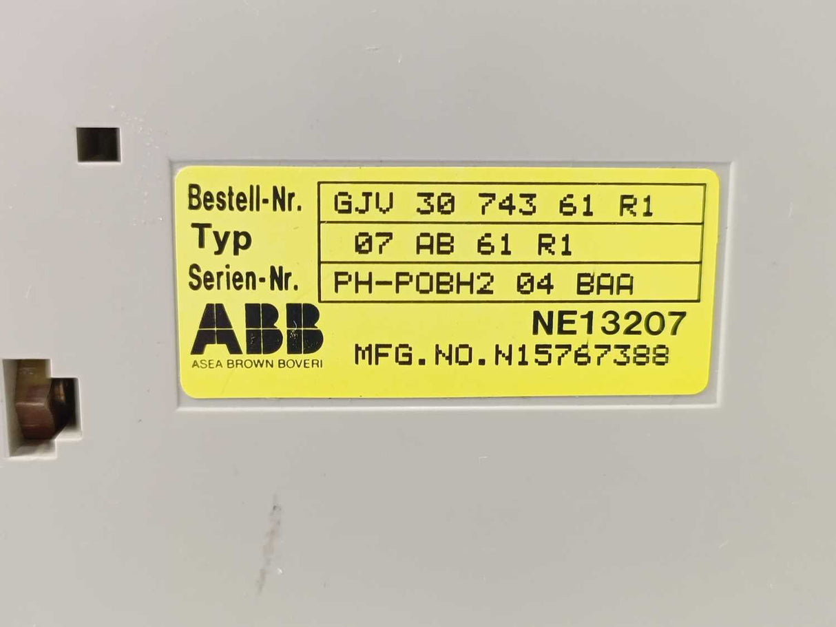 ABB GJV 30 743 61 R1 Binary Output Module 07 AB 61 R1