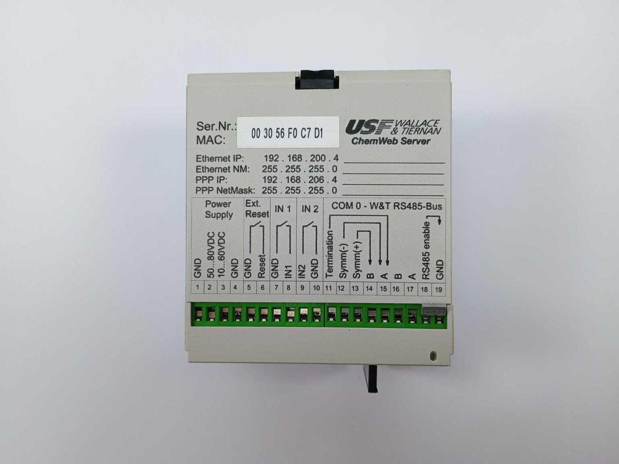 USF WALLACE & TIERNAN 3002 ChemWeb-Server analog 56KAAC5560