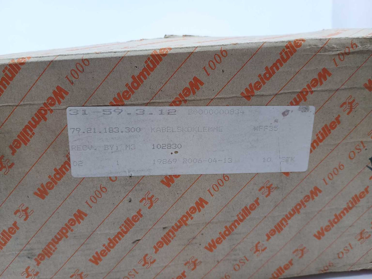 Weidmüller 1028300000 WFF 35 CABLE CLAMP 4 Pcs.