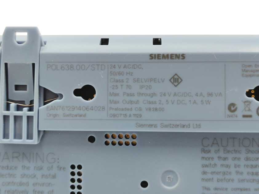 Siemens POL638.00/STD Climatix HVAC Controller