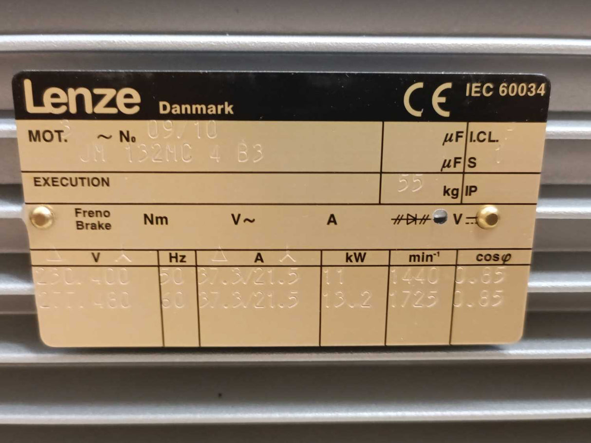 LENZE JM132MC4B3 11kW 3-Phase AC Motor