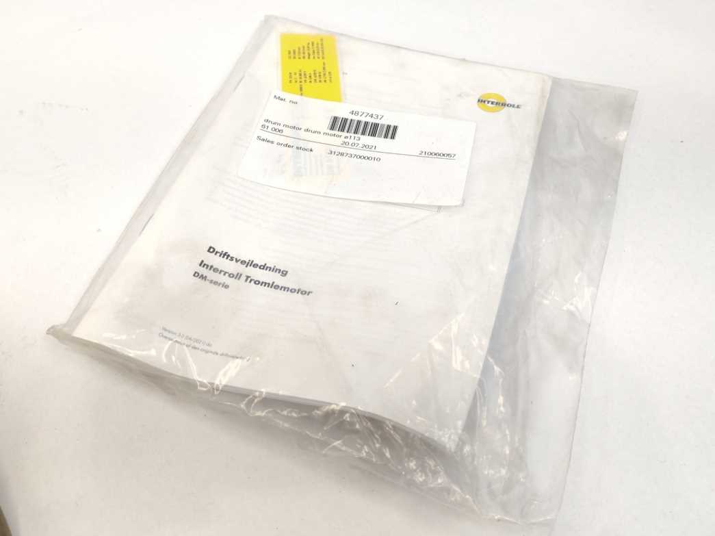 Interroll DM 0113 Drum Motor - 370W - Ø 113,0mm FW 407,0mm Pn: 225W