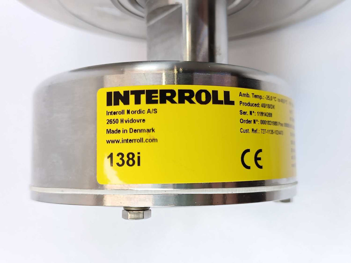 Interroll 138i Drum Motor - Ø 136mm SL 600mm
