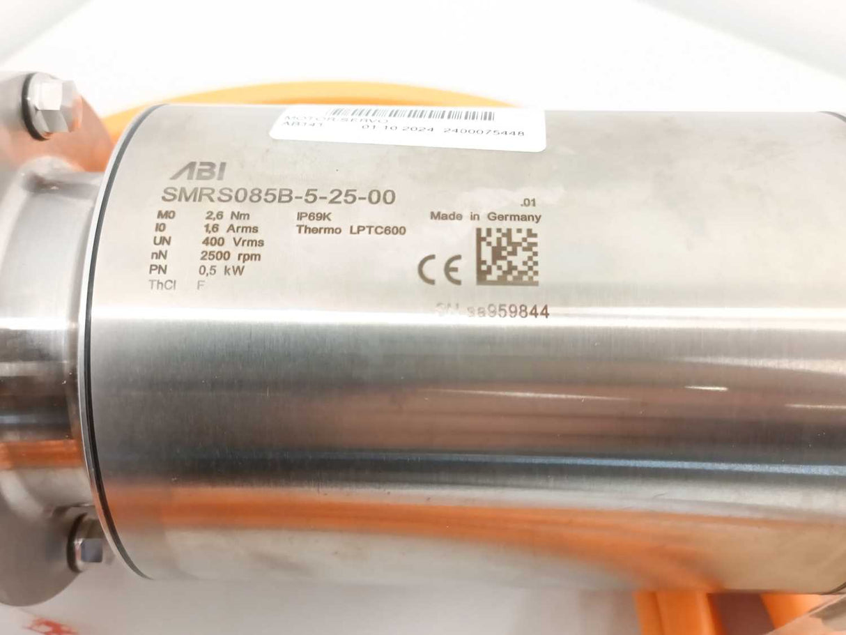 ABI 791549010 SMRS085B-5-25-00 0,5kW Servo Motor w/ Neugart 100399797 Gearbox