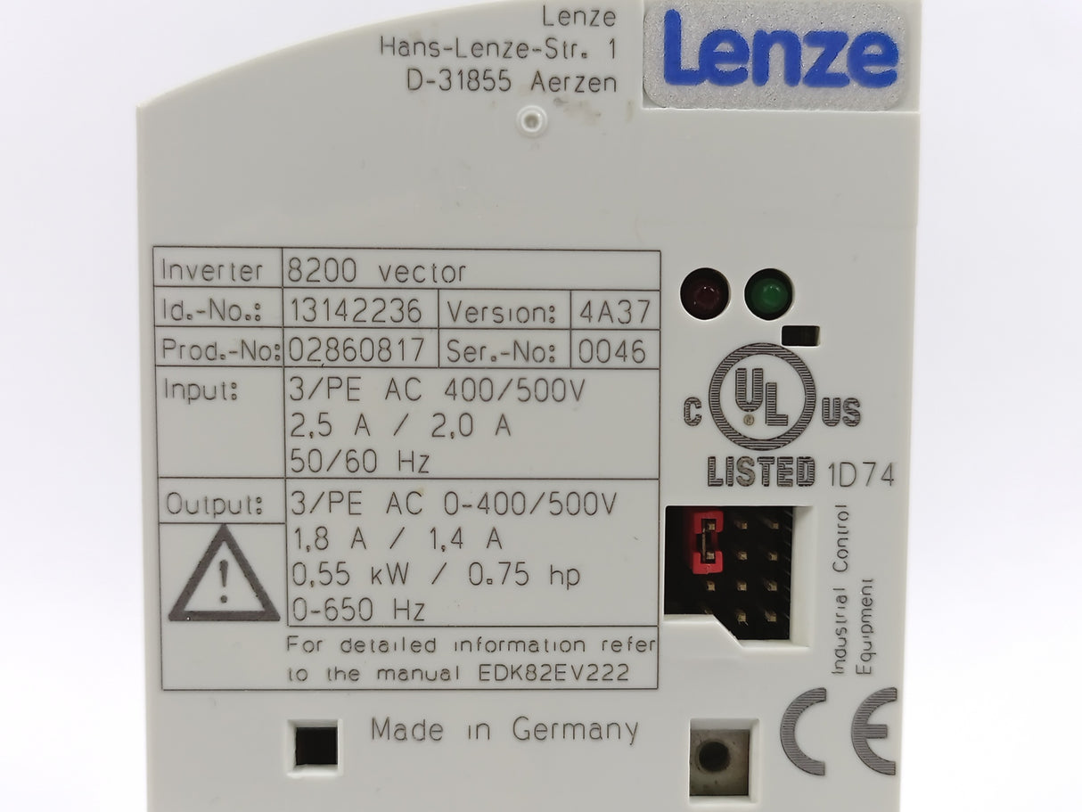 LENZE E82EV551C4C 13142236 8200 Frequency Inverter