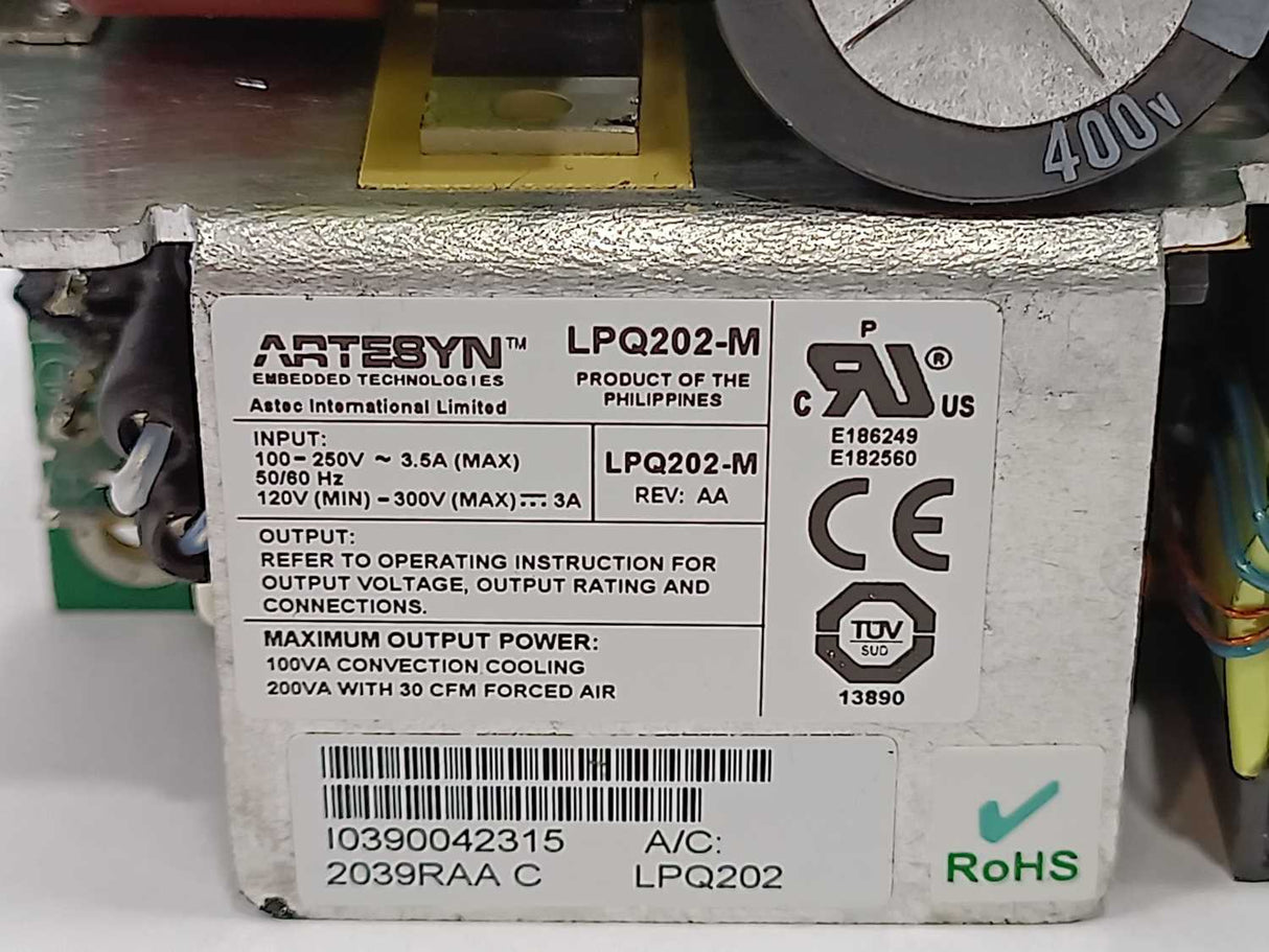 Artesyn LPQ202-M AC/DC Open Frame Power Supply