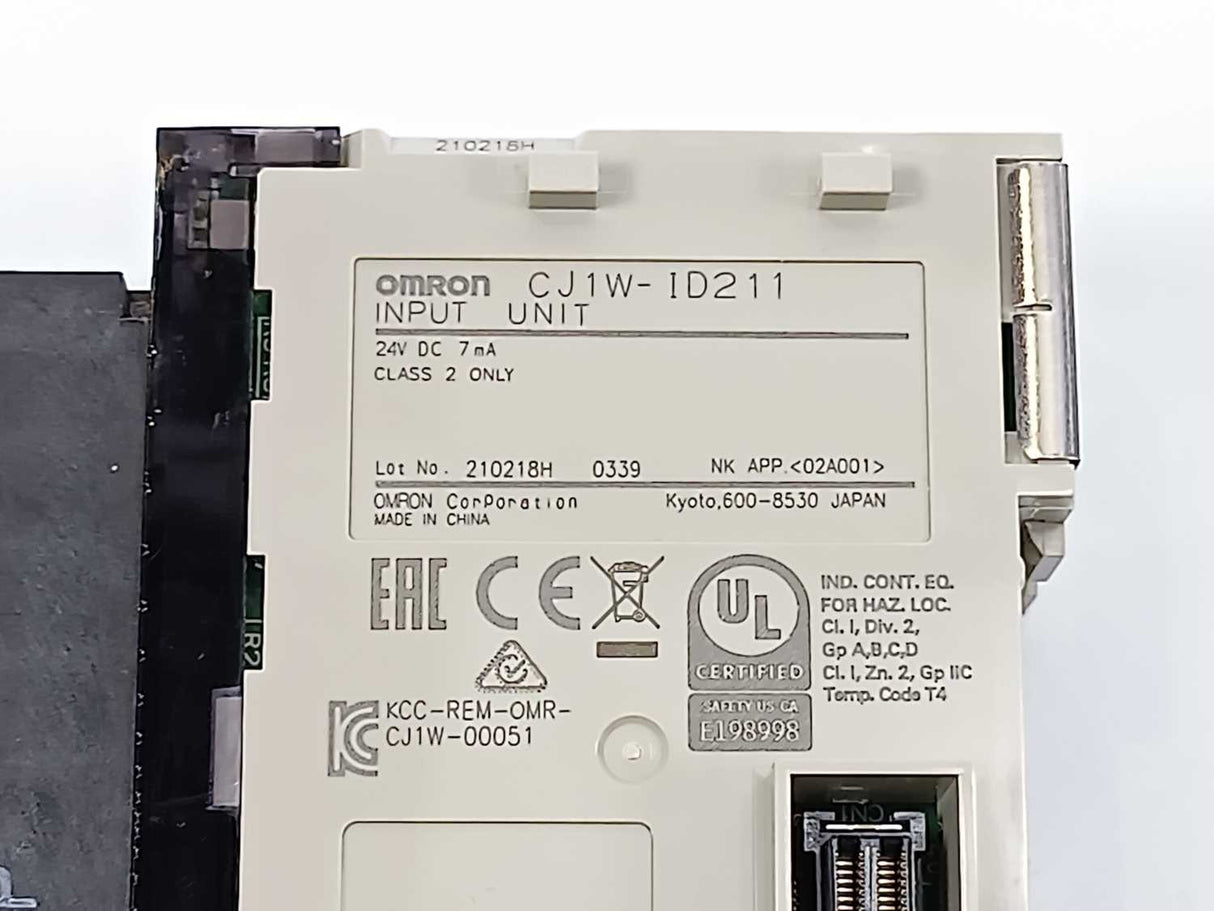 OMRON CJ1W-ID211 Input Unit ID211 24V DC 7mA