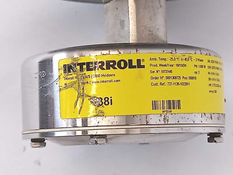 Interroll 138i Drum Motor 3 Phase - 1000W - Ø 138,0mm SL 350,0mm
