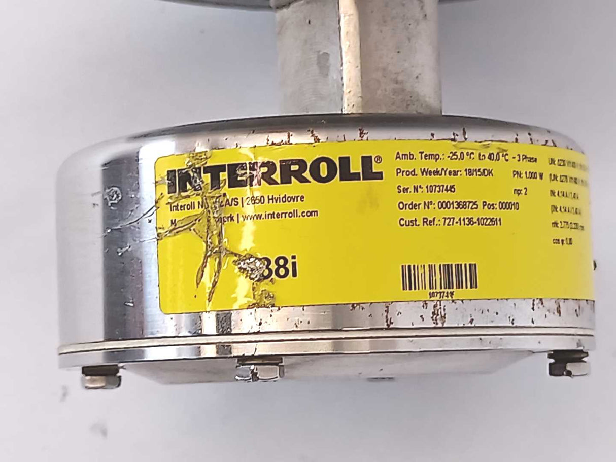 Interroll 138i Drum Motor 3 Phase - 1000W - Ø 138,0mm SL 350,0mm