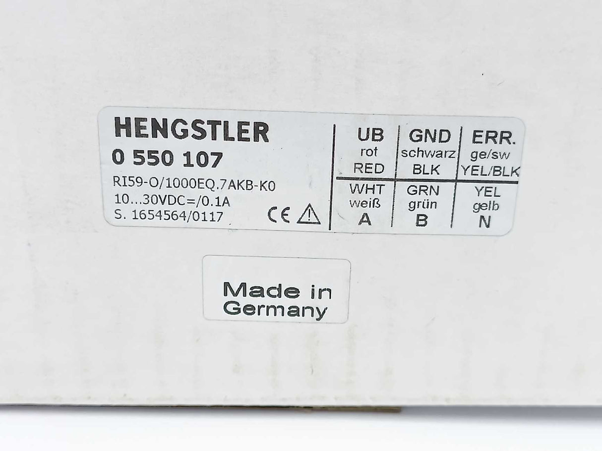 HENGSTLER 0 550 107 Incremental Encoder 10...30VDC=/0.1A