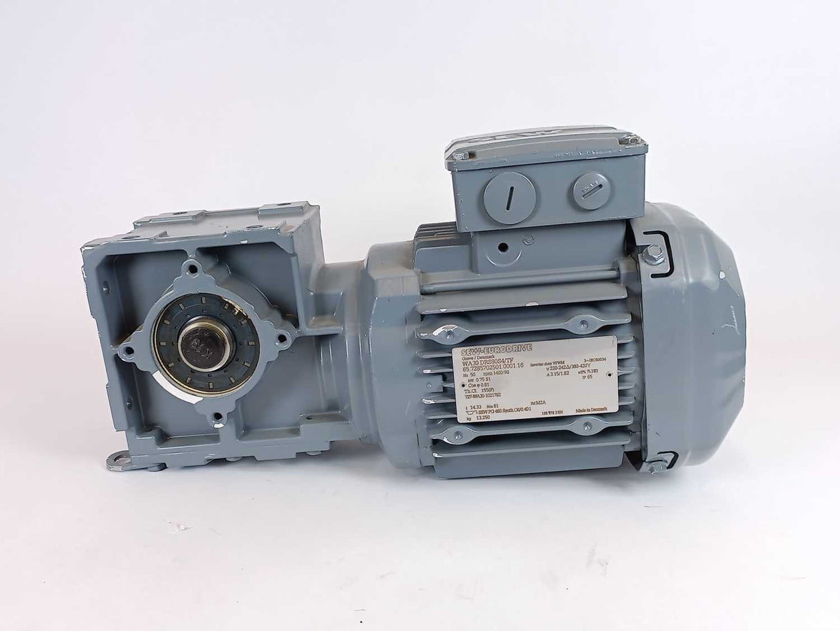 SEW-EURODRIVE WA30DRS80S4/TF 0,75kW Spiroplan Gearmotor. i=14.33