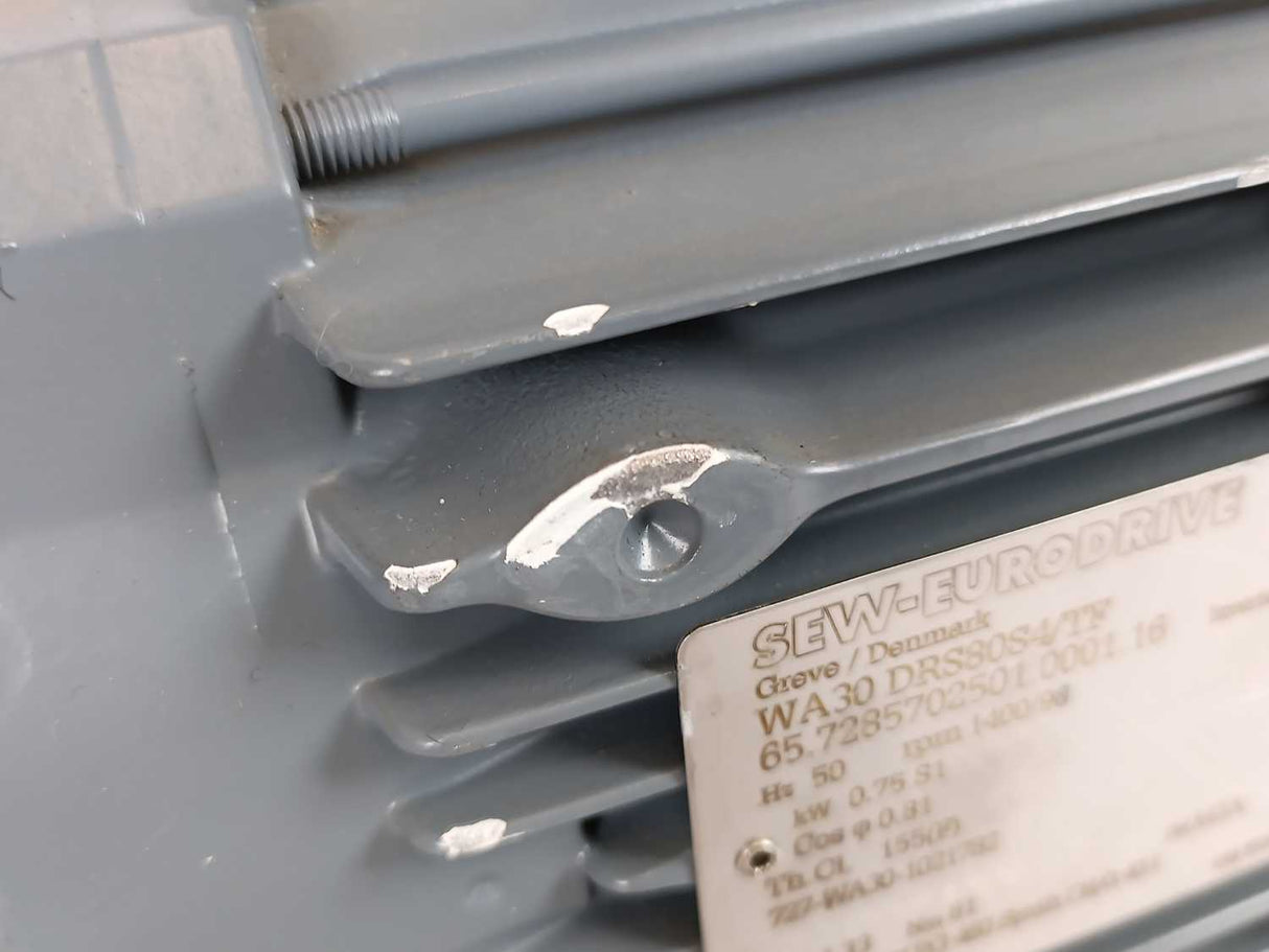 SEW-EURODRIVE WA30DRS80S4/TF 0,75kW Spiroplan Gearmotor. i=14.33