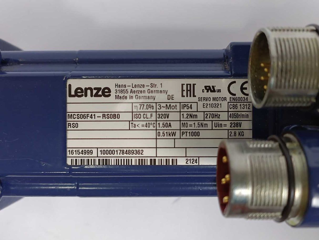LENZE G50AB045MHBR2C00 Gearmotor i=17.378, 20 Nm, 233.1 r/min
