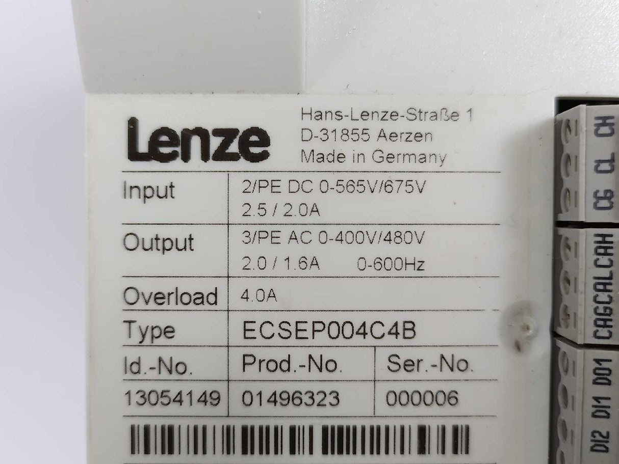 LENZE ECSEP004C4B 13054149 Servo Axis Module