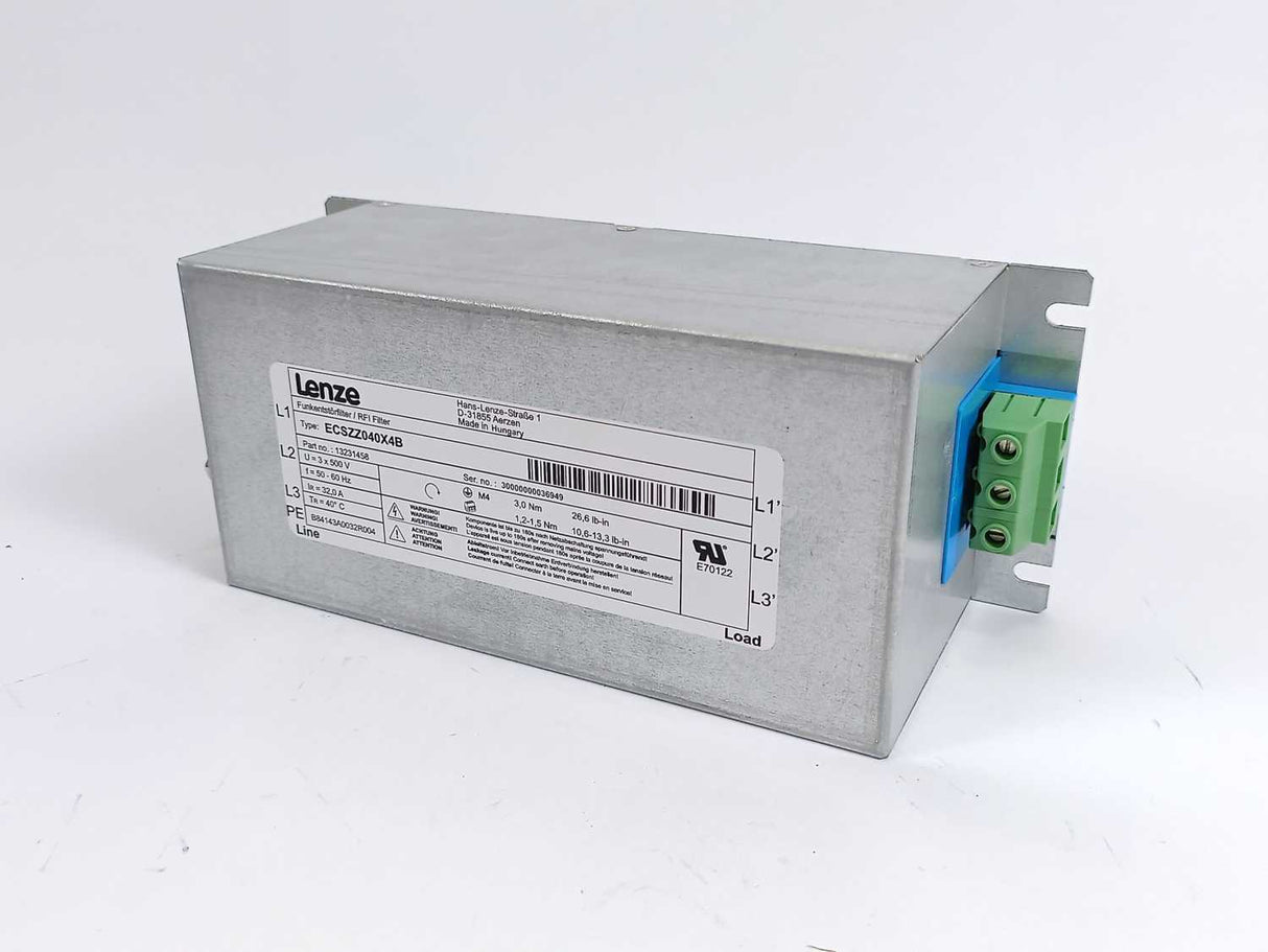 LENZE ECSZZ040X4B 13231458 Servo Drive RFI Noise Filter