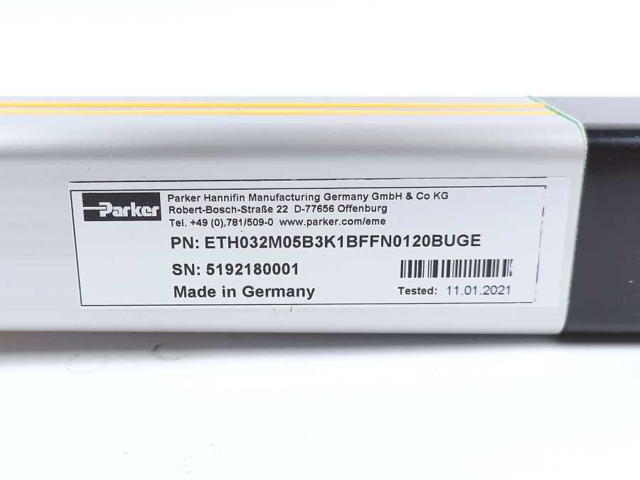 Parker ETH032M05B3K1BFFN0120BUGE High Force Electric Cylinder/Linear Actuator