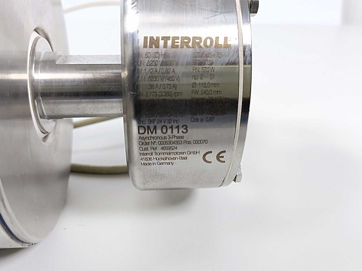 Interroll DM 0113 Drum Motor - 370W - Ø 115,0mm FW 540,0mm