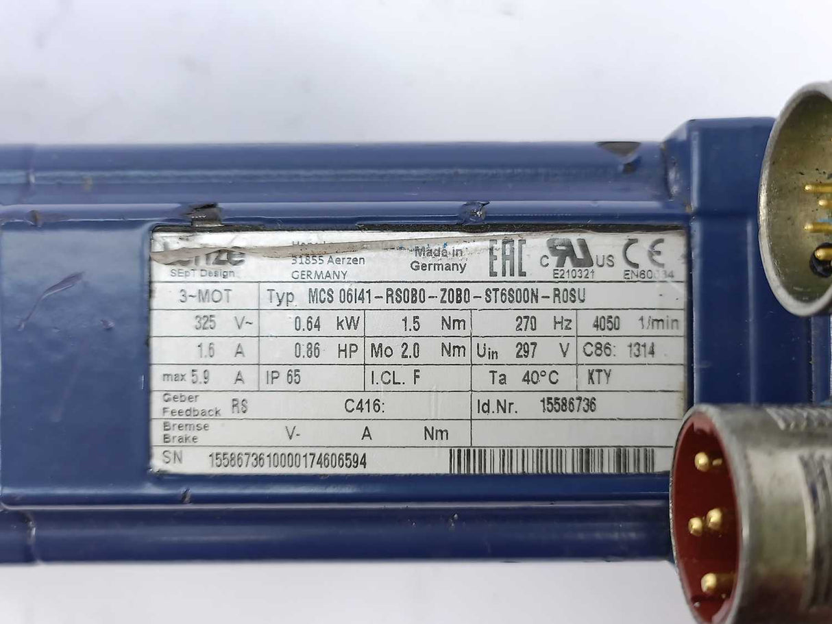 LENZE MCS06I41-RS0B0-Z0B0-ST6S00N-R0SU 15586736 Servo Motor w/ Gear Box