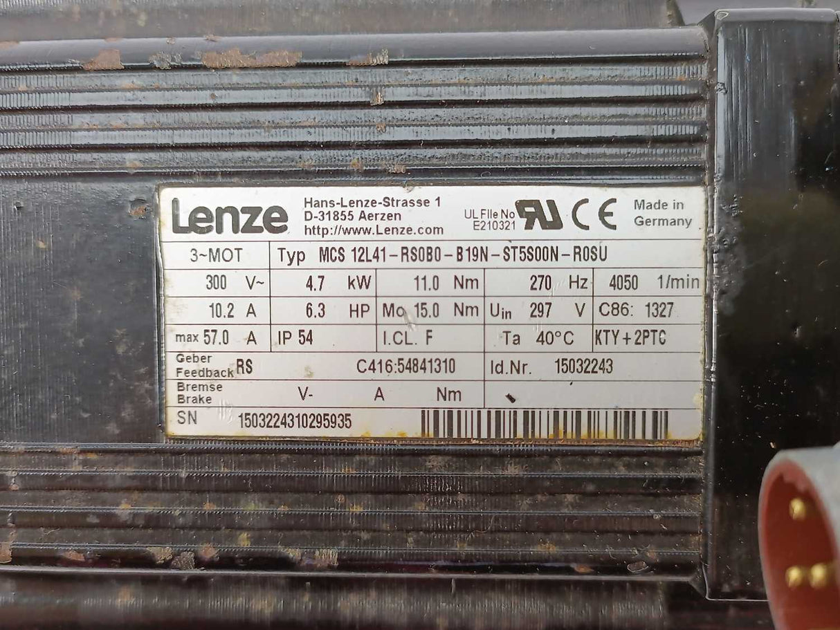 LENZE MCS12L41-RS0B0-B19N-ST5S00N-R0SU 15032243 Servo Motor