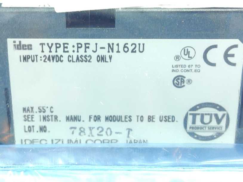Idec Izumi Corp. PFJ-N162U FA-1J 16-DC Input Unit (SINK)