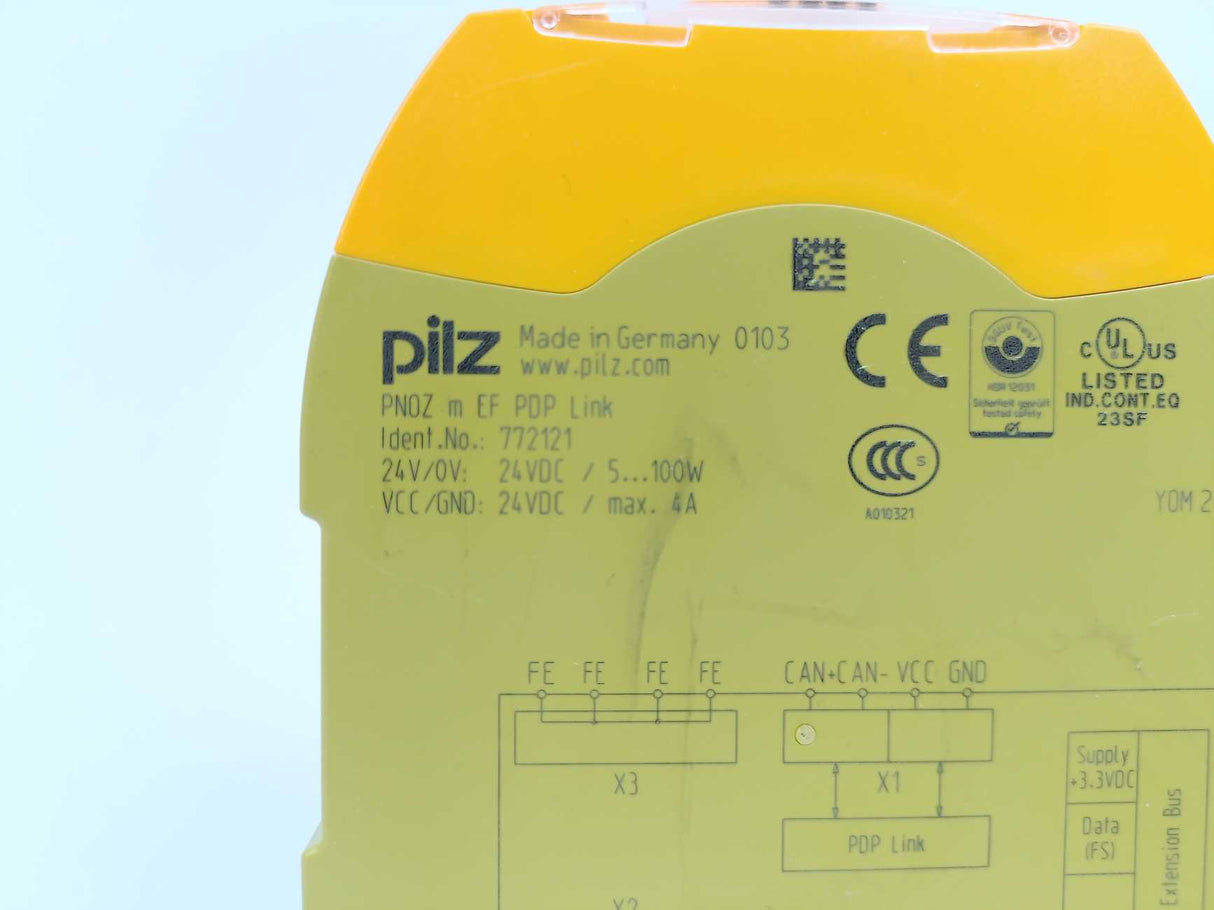 Pilz 772121 PNOZ m EF PDP Link Module Supply, configurable controller