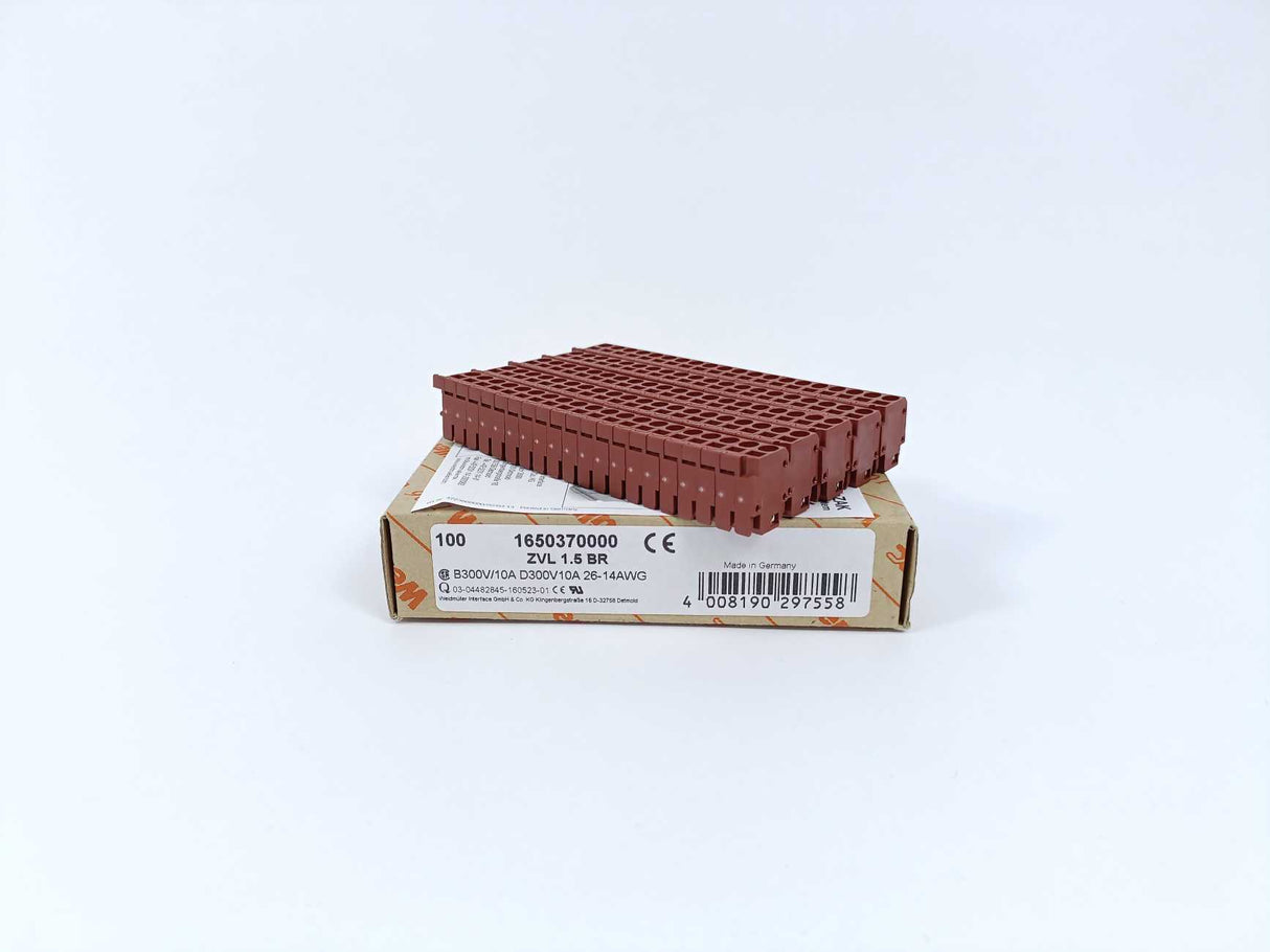 Weidmüller 1650370000 ZVL 1.5 BR Plug-In Connector 100 Pcs. Batch