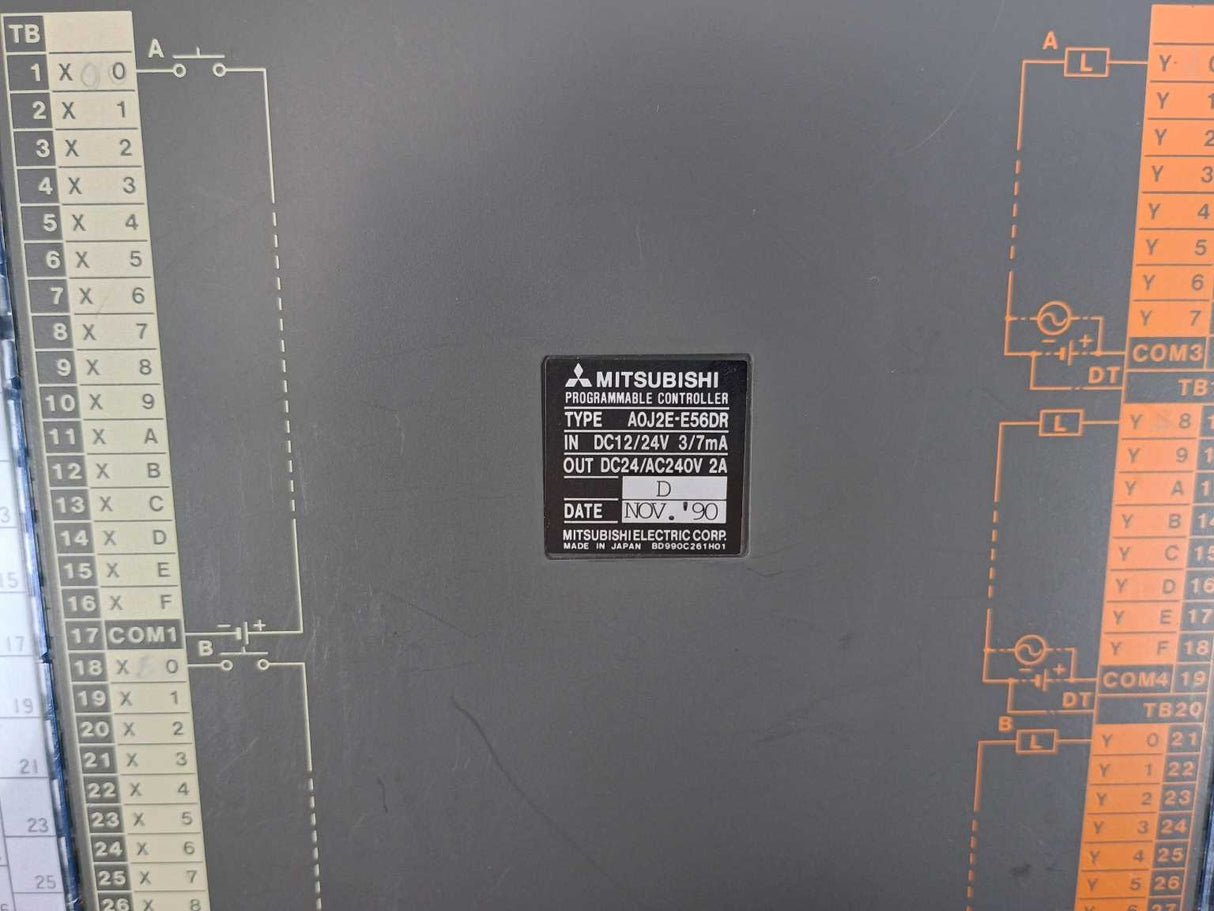 Mitsubishi AOJ2E-E56DR Programmable Controller w/ Extension Cable
