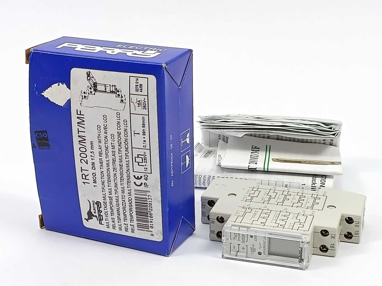 Perry Electric 1RT 200/MT/MF Multifunction, Multi-Voltage Timer Relay