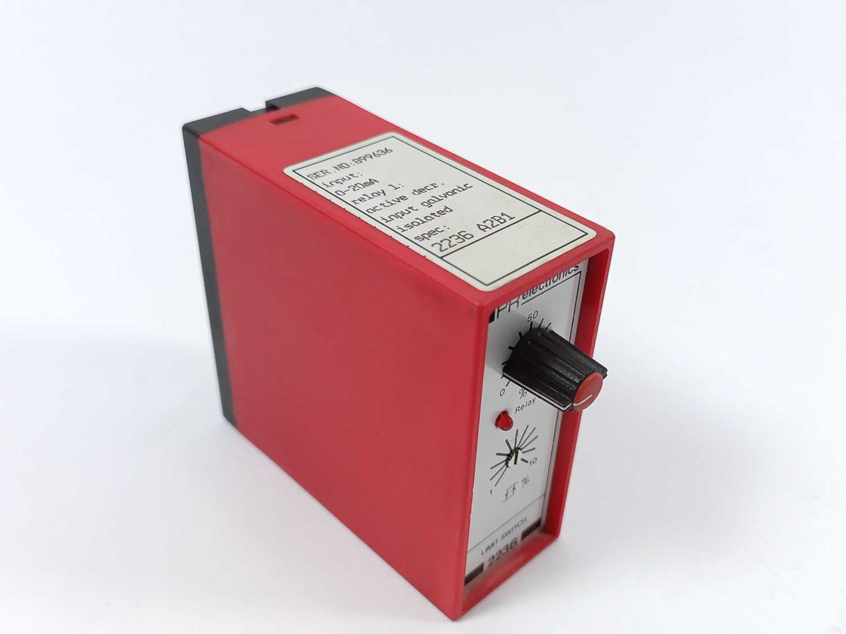 PR Electronics 2236 / SER. NO. 899636 A2B1 Limit Switch