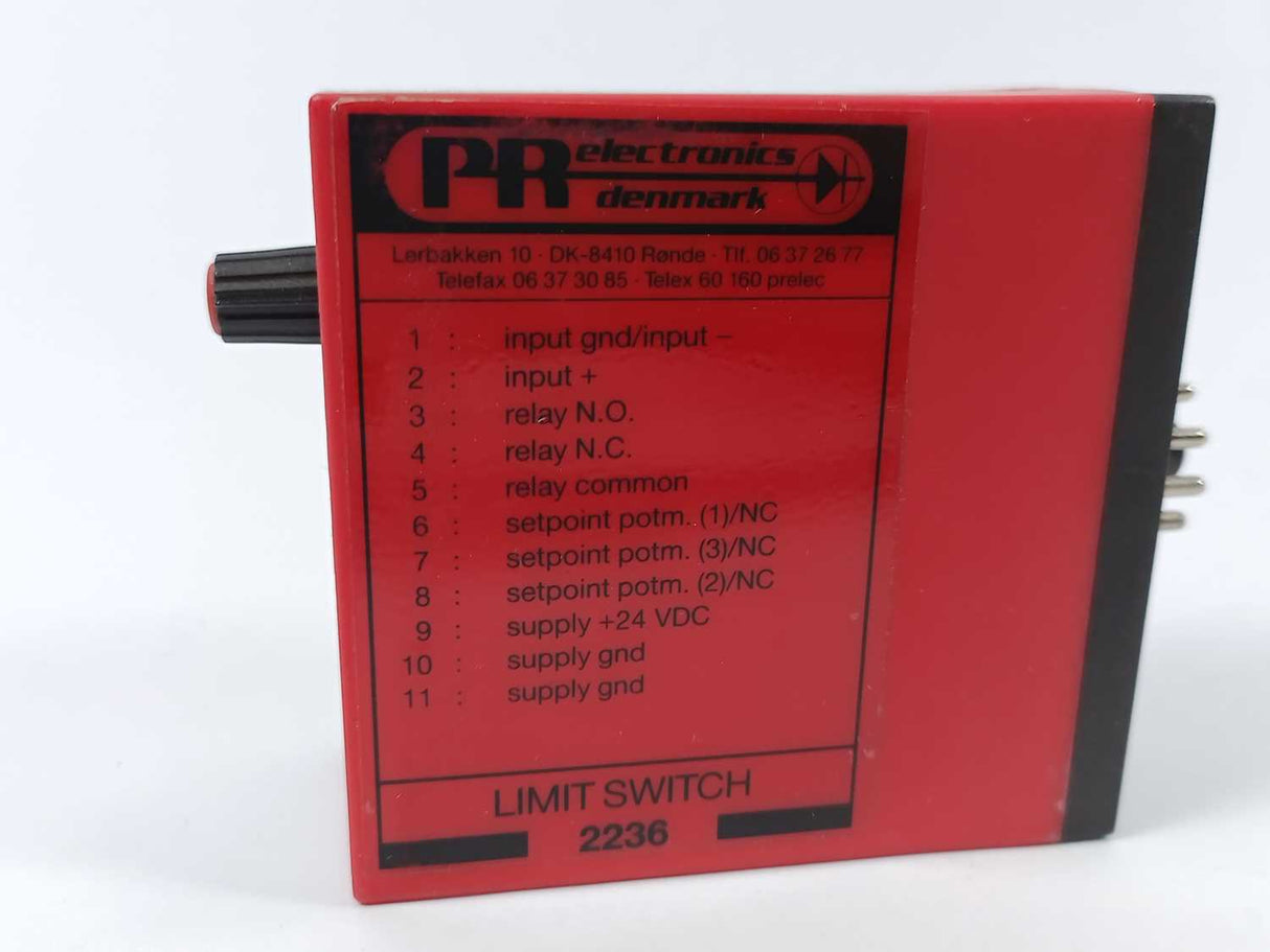 PR Electronics 2236 / SER. NO. 899636 A2B1 Limit Switch