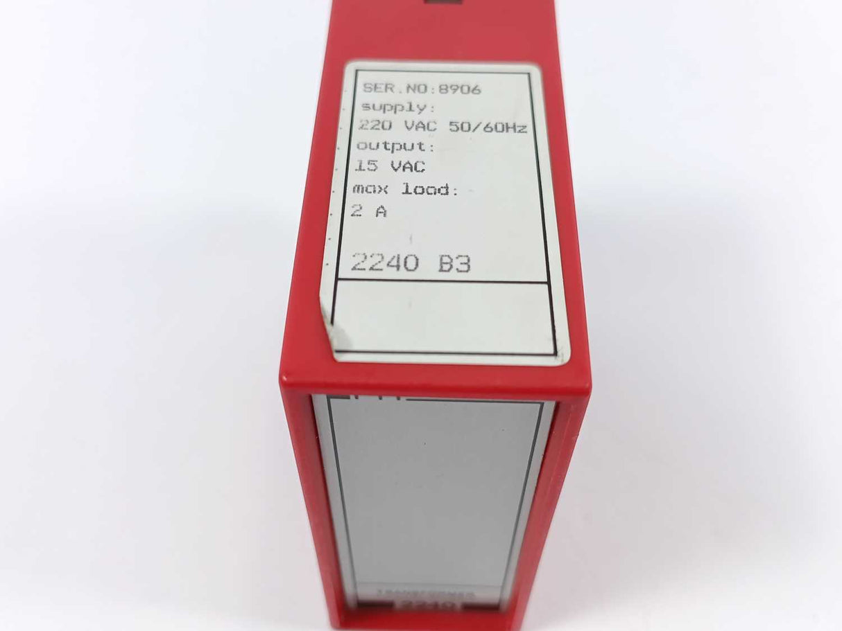PR Electronics 2240 B3 / SER. NO. 8906 Transformer