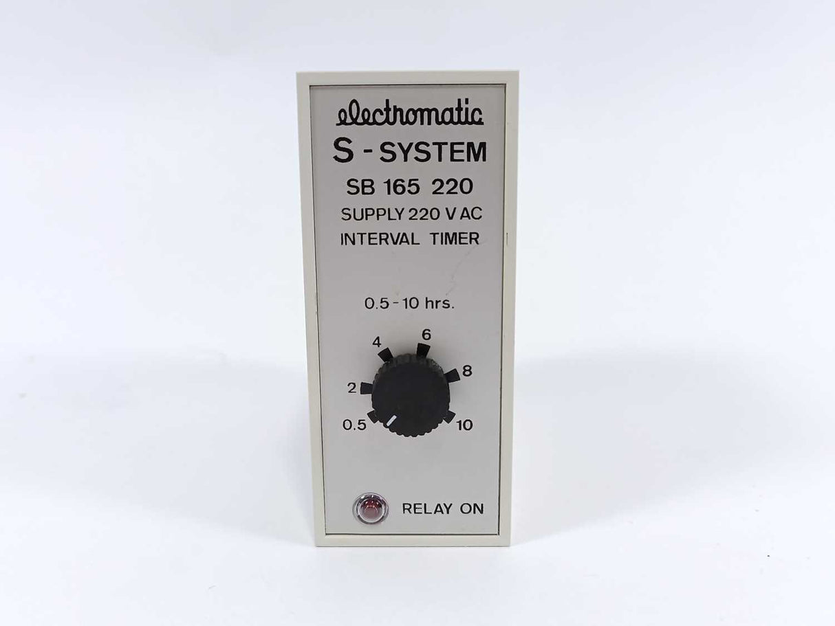 Electromatic SB 165 220 / SN165220 Interval Timer 5.0 - 10 hrs, Supply 220 V AC