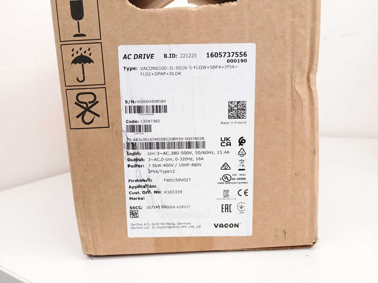 Vacon / Danfoss 135N7382 VACON 100 FLOW VACON0100-3L-0016-5